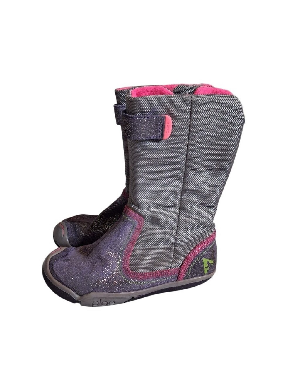Plae Camille Shimmer Boots Girls Size 9.5